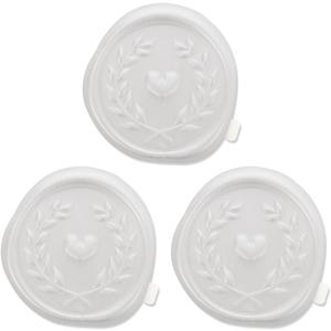 50 Pcs Wax Seal Stickers, Wedding Invitation Accessories Envelope Cards Seal Stickers, Vintage Wax Sealing for Wedding Anniversary Bridal Shower Christmas (White)