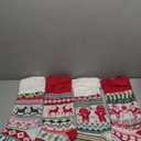 Ficrfart 4 Pack Christmas Stockings, 22'' Large Embroidered Knit Christmas Stocking, Holiday and Family Knitted Xmas Stocking for Fireplace or Party Decoration A2