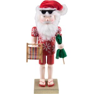 Clever Creations Robot Santa 14 Inch Traditional Wooden Nutcracker, Festive Christmas Dcor for Shelves and Tables