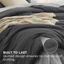 Bedsure King Size Comforter Set - 7 Pieces Dark Grey King Bedding Set for All Seasons, Boho Contrasting Design Bed in a Bag with Comforter, Sheets, Pillowcases & Shams
