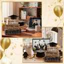CroBlissful 4 Pcs 2026 Graduation Decorations Graduation Tiered Tray Decorations Class of 2026 Positive Quote Wooden Block Centerpiece Sign Farmhouse Congratulate Senior Gifts for Home Shelf Desk