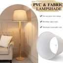 Large Drum Lamp Shades Set of 2, 12"Top x 16"Bottom x 11"High, Beige Lampshades for Table Lamps Floor Lamps, Natural Linen Replacement Lamp Shades, Spider, Harp Holders Included, Easy Assembly