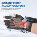 Compression Gloves Arthritis Gloves for Women for Pain,Fingerless Compression Wrap for Hand Pain and OsteoarthritisAnti-SlipUnisex,M,DarkGrey