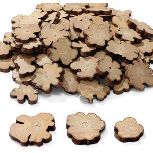 Gerrii 90 Pcs Irregular Wood Slices Log Slices for Centerpieces Small Unfinished Wood Craft Natural Tree Decoration for Table DIY Craft Art Christmas Ornament Engraving Cup Coaster Home Decor