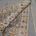 Madane Runner Rug 2x8, Washable Hallway Runner Rugs, Non-Slip Low-Pile Soft Kitchen Rug Runner Laundry Room Rug, Vintage Throw Entry Foyer Mat for Entrance Living Room (Turmeric/Grey, 2 x 8)