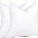 puredown Natural Feather Down Throw Pillow Inserts 20 x 20 (Set of 2, White), Dcor Pillow for Couch, Chairs, Office, Apartments