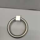 Taymor Ring Door Knocker  Solid Metal Front Door Knocker for Entry Doors, Satin Nickel Finish  Decorative Exterior Door Hardware for Home