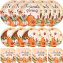 Friendsgiving Plates and Napkins Sets for 50 Guests, Thanksgiving Paper Plates and Napkins Party Supplies for Thanksgiving Friendsgiving Party Decorations