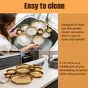 Cluster of 9 Round Serving Bowls, on an Elegant 22-Inch Gold Tray Perfect for Snacks Dips and Appetizers at Parties Weddings and Gatherings, A Decorative Multi-Bowl Platter for Entertaining