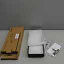 Danpoo 12-Inch Wall Shelf, Clear Tempered Glass with Matte Black Aluminum Frame  Versatile Floating Bathroom Organizer