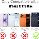 MOWIME Magnetic Case for iPhone 17 Pro Max [Compatible with Magsafe] [Cute Wave Glitter Design] [1 Screen Protector] Slim Soft TPU Clear Bling Case for iPhone 17 Pro Max 6.9" 2025, Pink