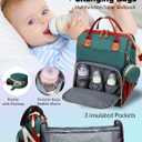 Diaper Bag with Changing Station, Waterproof 3 in 1 Diaper Backpack with Foldable Changing Pad, Baby Registry Search &Baby Shower Gifts - Newborn Essentials, Red-Green-Blue
