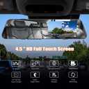 Mirror Dash Cam for Cars,4.5 Inch Rear View Mirror 1080P Front and Rear View Dual Cameras,Super Night Vision,Parking Assistance,24H Parking Monitor,Waterproof Backup Camera