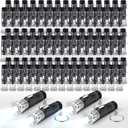 Jexine 150 Pcs Mini Flashlight Keychain, Assorted Colors Portable LED Flashlight, Handheld Plastic Keychain Flashlights, LED Key Chains for Halloween Hiking Camping Cycling Party Favor (Black)