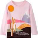 Toddler Girl Long Sleeve T-Shirts Kids Cotton Fall Top Crewneck Clothes 2-7 Years