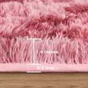 Andency Soft Area Rugs for Living Room Bedroom, 3x5 Non-Slip Fluffy Shag Carpet, Indoor Floor Fuzzy Shaggy Living Room Plush Rug for Kids Dorm Nursery Home Decor Aesthetic, Tie-Dyed Dark Red