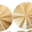 2pcs Geometric Metal Wall Art Discs Decorative Sunburst Wall Decor for Living Room Hallway and Bathroom Stylish Design for Home Accent