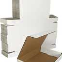 Amazon Basics Mailer Shipping Boxes - 9x6.5x2 inch, White, 50 Pack, Small Corrugated Cardboard Box