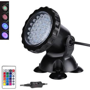 Pond Lights Submersible Spotlights Color Changing Landscape Light with Remote 36 LED Bulbs Underwater Lights Adjustable for Aquarium Garden Pool Lawn Fountain Shallow Waterfall IP68 