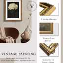 VIYYIEA Gold Framed Wall Art Canvas Print Home Decor Vintage Flower Art Aesthetic Room Decor White Hydrangea Oil Painting Canvas Prints Bedroom Bathroom Wall Decor Kitchen Office Floral Art 16x20in