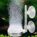Upettools 1.4inch Aquarium Air Stone Fish Tank Nano Bubble Stone Kit with Control Valve Quiet Super-High Dissolved Oxygen Diffuser Makes Super Tiny Bubbles for Betta Fish & Small Tank
