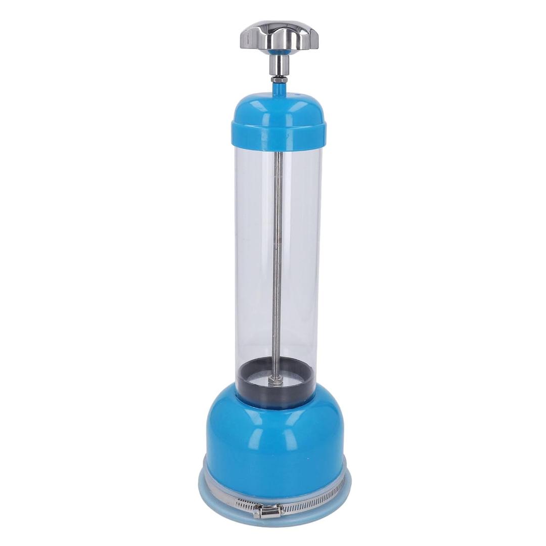 Calf Resuscitator Calf Breathing Pump Stainless Steel Adjustable Suction Portable Newborn Calf Respirator for Livestock (Blue)