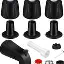 Coolfell Tub Shower Trim Kit, Matte Black Shower Knob 3 Piece and Bath Tub Spout, for Price/Pfister Verve and 3 Handle Tub Shower Faucet, Bathtub Spout for 1/2" Copper, 1/2" and 3/4" Male Thread