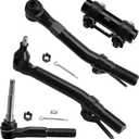 4WD 4x4 Front Tie Rod Ends Kit for 2005-2022 Ford F-250 Super Duty, 2005-2022 F-350 Super Duty, 2005-2010 F-450 F-550 Super Duty, Outer Tie Rod End Links, Adjusting Sleeves -4pcs