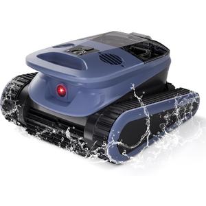 Sat40 Sonar Navigation Pool Vacuum for Inground Above Ground Pools, Climb Stairs Pool Cleaner with 4 Modes, Powerful Suction, Self-Parking, Wall&Waterline Cleaning Pool Robot, Clean Up to 2150 Sq.Ft