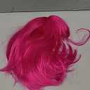 MapofBeauty 12 Inch /30 cm Fashion Lady Short Straight Synthetic Flat Bangs Bob Wig (Hot Pink)