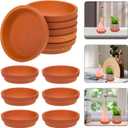 BESPORTBLE 10Pcs Terracotta Pot Plant Saucers, 3.12 Inch Round Terracotta Planter Saucers Small Clay Planter Drip Trays for Indoor Outdoor Plants