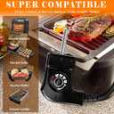 Electric Skillet Cord Replacement with Bella, Masterbuilt, Hamilton Beach etc Griddle, Adjustable Thermostat Power Cord for Grills, Griddles, and Smokers