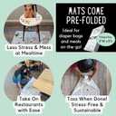 30 Pack | Disposable Splat Mats | Biodegradable + Compostable | THEO'S MATS | Under Highchair Splat Mat for Floor | Baby Led Weaning Supplies | (THEO001)