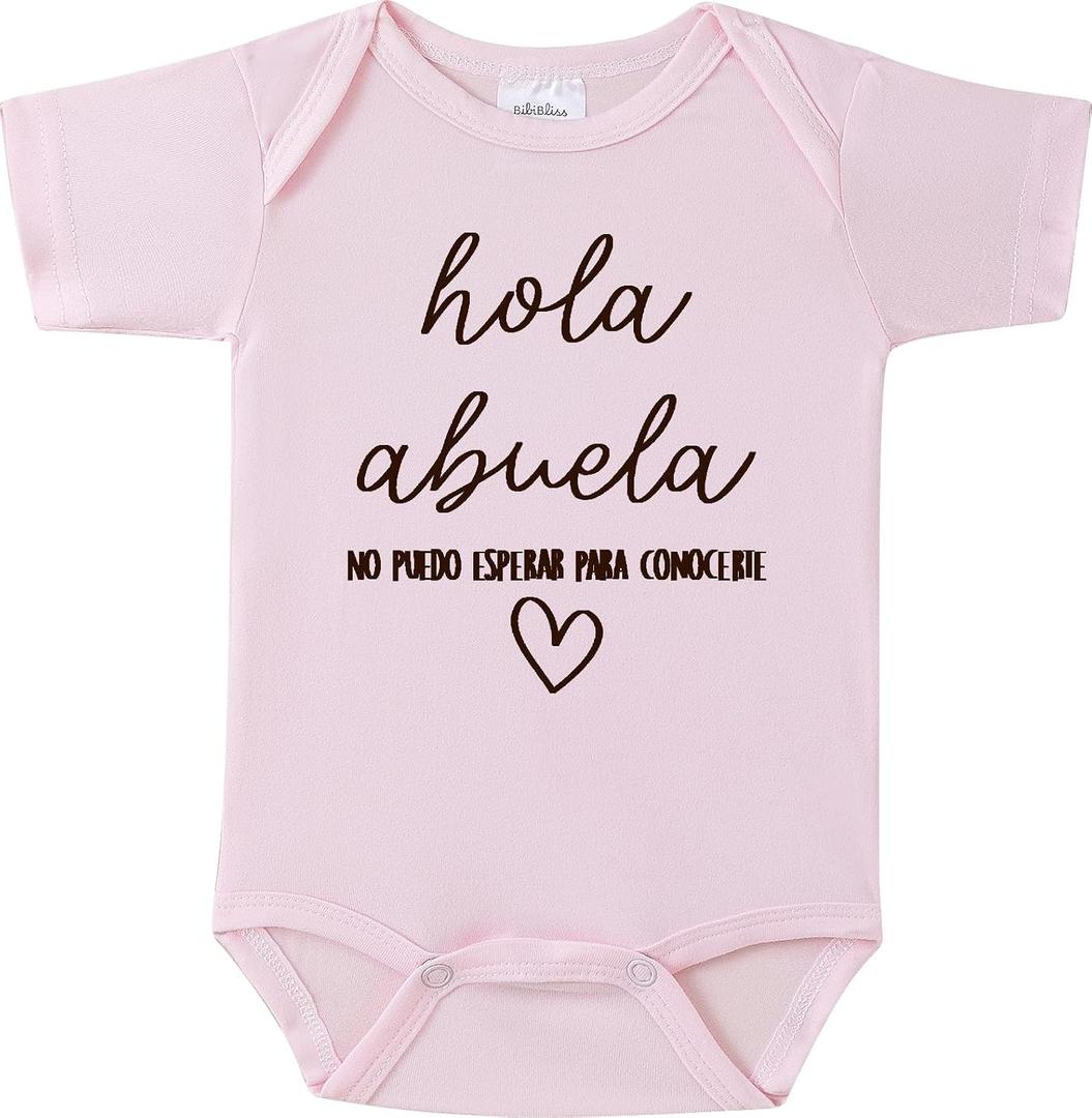 Hola Abuela & Abuelitos Baby Onesie,Spanish Pregnancy Announcement Outfit for Grandma to Be,Baby Announce