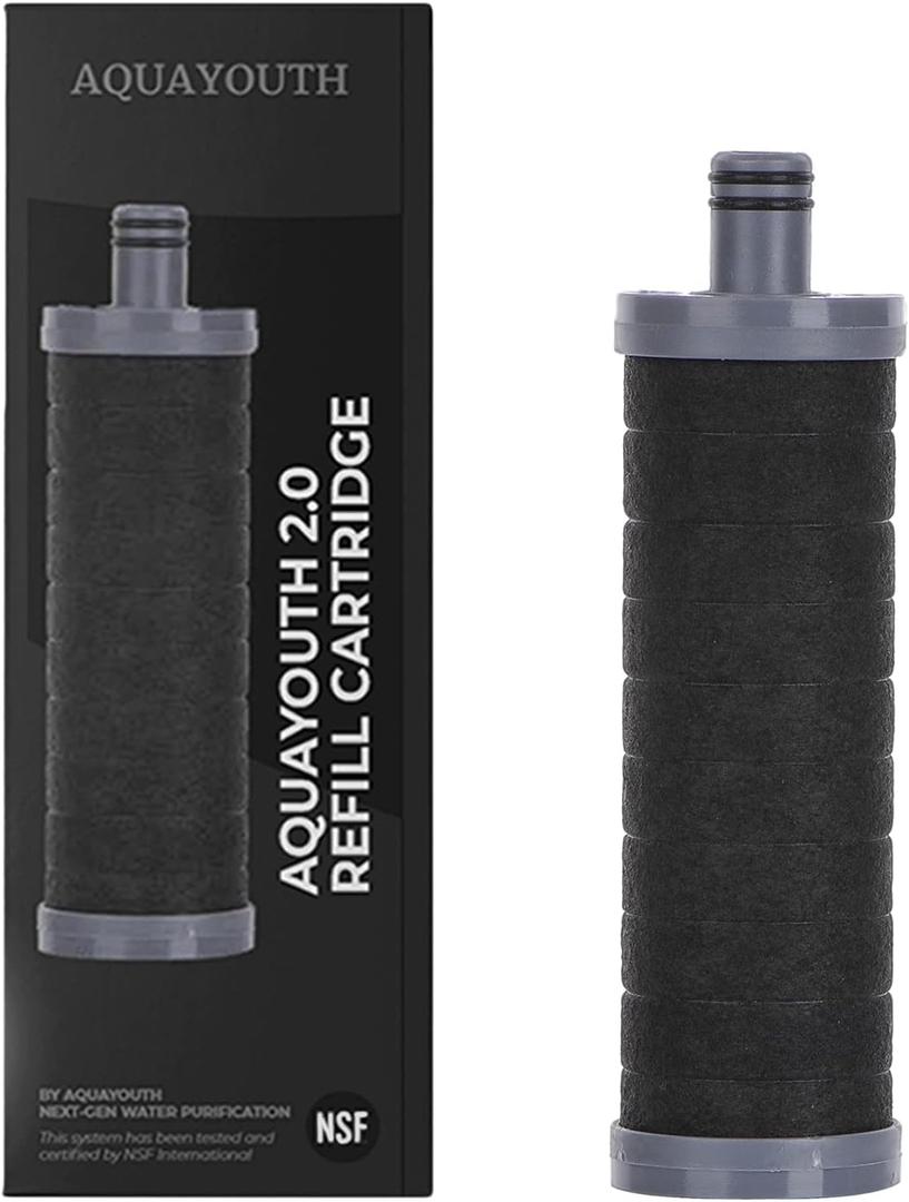 2.0 Carbon Shower Head Filter | Removes Chlorine, Heavy Metals, And More | Great For Dry Skin, Dry Hair, And More | NSF Certified (2.0 Carbon Refill Cartridge)