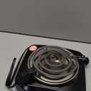 Elite Gourmet ESB301C Countertop Single Coiled Burner, 1100 Watts Electric Hot Plate, Temperature Controls, Power Indicator Lights, Easy to Clean, Black