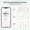 SUPVAN T50M Plus Bluetooth Label Maker Machine with Tape, High Printing Clarity, Versatile App with 40+ Fonts and 450+ Icons, Inkless Labeler for Business, Home, Office Organization, Green