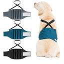 3 Pack Avont Male Dog Belly Band with Suspenders, Reusable Boy Doggie Diaper with Harness, Escape Proof, Non-Slip, Washable Doggy Pee Wraps for Small Medium Large Dogs