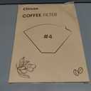 200 Count Cone Coffee Filters #4, Clinuse Unbleached Size 04 Coffee Filters 8-12 Cup, Disposable Natural Paper Filters, No.4 Cone Filters for Ninja, Cuisinart, Pour Over and Drip Coffee Maker
