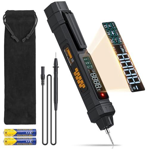 Neoteck 2 in 1 Pen Type Digital Multimeter NonContact Voltage Tester 6000 Counts Intelligent Multimeter with LCD Display for AC/DC Voltage Resistance Diode Continuity Capacitance Frequency