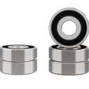 XIKE 5 Pcs Bearings 1/2" x11/8 x3/8", Double Rubber Seals and Pre-Lubricated, Deep Groove Ball Bearing Compatible with 1616-2RS.