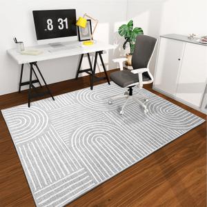 Office Chair Mat for Hardwood Floor, 72"x48" Easy Glide Computer Desk Mat Protector for Rolling Chair Under Desk Rug Nonslip Backing, Machine Wash, (Modern)