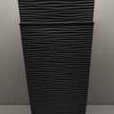 Mueller M-Resin Heavy Duty Tall Planters for Outdoor Plants, Indoor Grande Plant Pots, Boxes, Trees, Flower Pots, 2-Piece Set, 24, Modern Design, Built-in Drainage, Front Porch Decor, Dark Gray