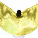 Nimiman Belly Dance Wings for Children Kids Belly Dance Costume Wing with Sticks (Gold)