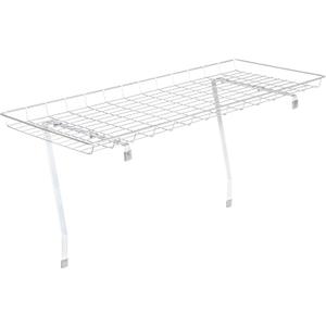Household Essentials Rear Display Over-The-Washer Storage Shelf to Organize and Store Laundry Room Supplies, Silver, 10 Inches X 26.5 Inches X 5 Inches