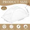 Blulu 2 Pcs Clear Dome Chafing Dish Cover Heat-resistant Plastic Dome Lids with Double Opening Bakery Pan Food Display Cover Water Food Warming, Dessert Exhibition