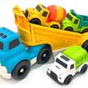 Toddlers Toys Truck for 3 4 5 6 Year Old, Toddler Car Toys Dump Truck Toys and Mixer Cement Toy,Construction Vehicle Toys Set for Kids Christmas Birthday Gifts for Toddler Boy Girl 3-4