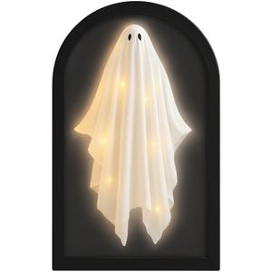 Halloween Hologram Haunted Ghost Mirror - Novelty Ghost Silhouette Decal for Mirror - Halloween Decorations Indoor Spooky Home Decor