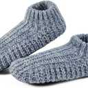 LEMZONE Men's Cozy Slipper Socks with Non Slip Grippers, Winter Soft Sole Indoor Fleece Sherpa Lining Sock Shoes Christmas Gifts