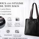 ECM 3pcs Vegan Tote Set for Women-Stylish Top Handle Laptop Bag Purse Sling Handbag Cosmetic Pouch bag-Travel Work Leisure